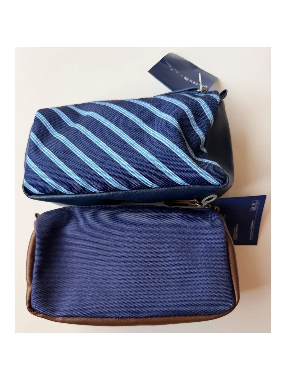 *2* United Airlines Brooks Brothers Amenity Travel Kit Blue Stripe 2026 Sealed